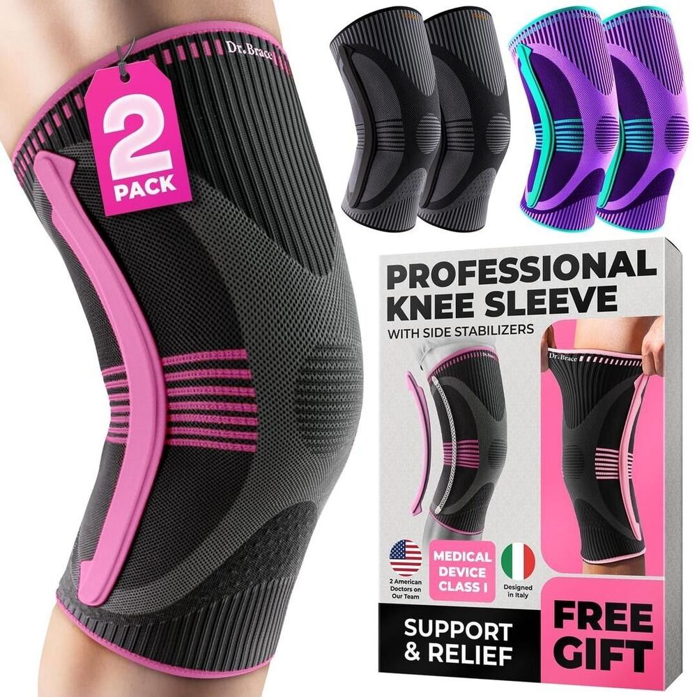 DR. BRACE ELITE Knee Brace with Size Stabilizer 2 Pack Knee Brace for Women &...